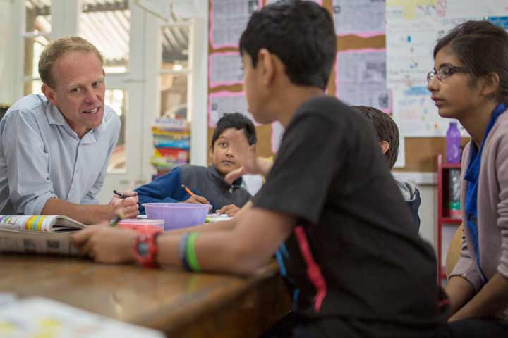 Woodstock teacher and students